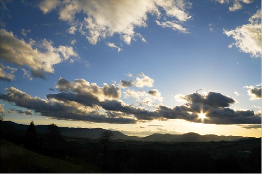 Sunset above Radhost - Beskydy Mts., Czech rep., 14th January 2007