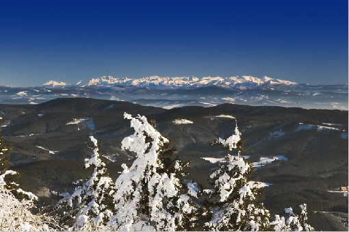 Tatry Mts. - Tatry Mts.(Slovakia) from Mt.Lysa, Czech rep., 30th December 2008