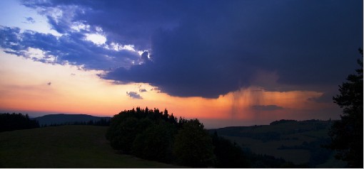 Approaching Rain-Shower - Myslik,Beskydy Mts., Czech rep., 26th August 2007